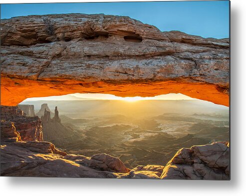 Mesa Metal Print featuring the photograph Mesa Arch Sunrise in Canyonlands National Park by Pierre Leclerc Photography