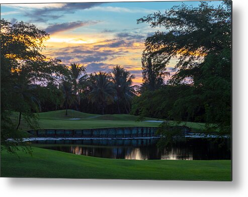 15th Hole Metal Print featuring the photograph 15th Green at Hollybrook by Ed Gleichman
