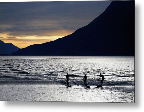 Tidal Bore Metal Print featuring the photograph Feature - Bore Tide Surfing In Alaska #19 by Streeter Lecka