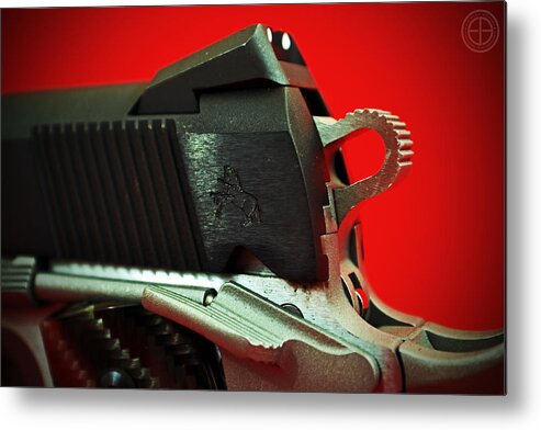 Gun Metal Print featuring the digital art 1911 Rampant Colt by Jorge Estrada