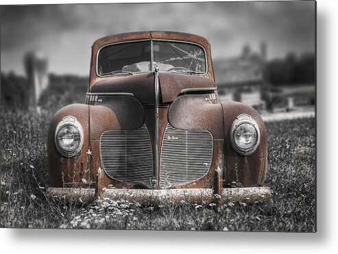 Desoto Metal Print featuring the photograph 1940 DeSoto Deluxe with Spot Color by Scott Norris