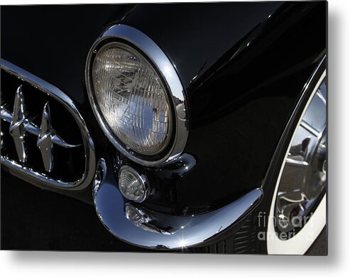 1957 Metal Print featuring the photograph 1957 Corvette by Dennis Hedberg