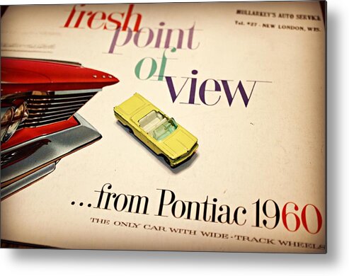 Pontiac Metal Print featuring the photograph 1960 Pontiac Matchbox Cover Car by Steve Natale