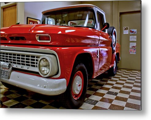 Antique Metal Print featuring the photograph 1963 Chev Pick Up by Michael Gordon