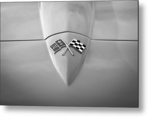 1965 Metal Print featuring the photograph 1965 Chevrolet Corvette Sting Ray Coupe BW  #10 by Rich Franco
