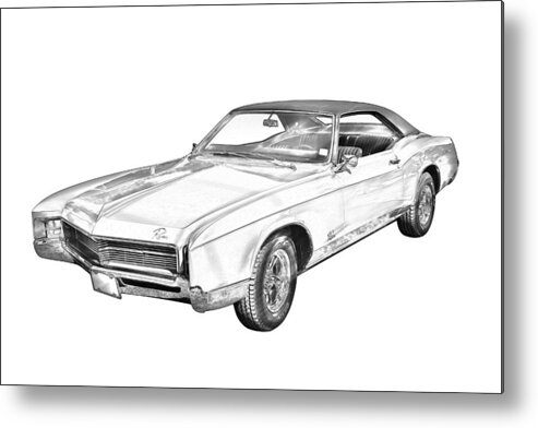 1967 Buick Riviera Metal Print featuring the photograph 1967 Buick Riviera Drawing by Keith Webber Jr