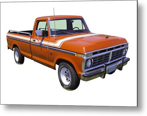 Classic Metal Print featuring the photograph 1975 Ford F100 Explorer Pickup Truck by Keith Webber Jr