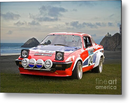 Auto Metal Print featuring the photograph 1976 Triumph TR7 V8 Rally Car by Dave Koontz