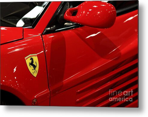 Wingsdomain Metal Print featuring the photograph 1986 Ferrari Testarossa - 5D20026 by Wingsdomain Art and Photography