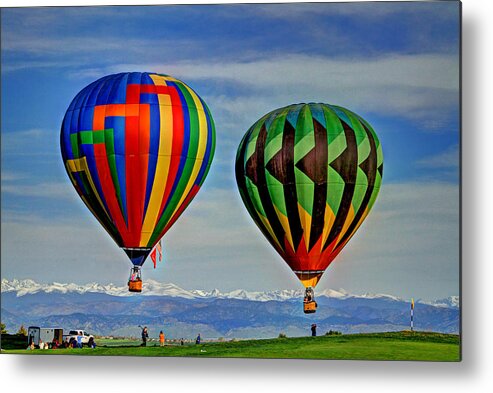  Metal Print featuring the photograph 2 Balloons by Scott Mahon