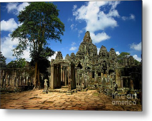 Bayon Metal Print featuring the photograph Bayon Temple View from the East by Joey Agbayani