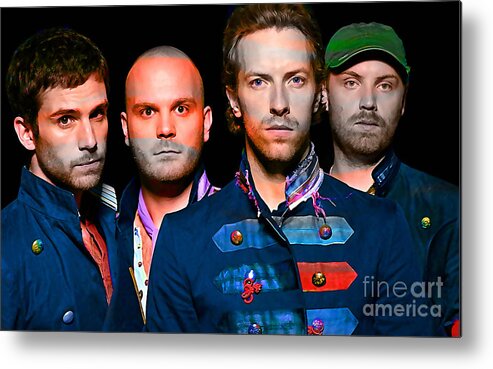 Coldplay Paintings Metal Print featuring the mixed media Coldplay #2 by Marvin Blaine