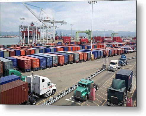 Container Metal Print featuring the photograph Container Port #2 by Jim West