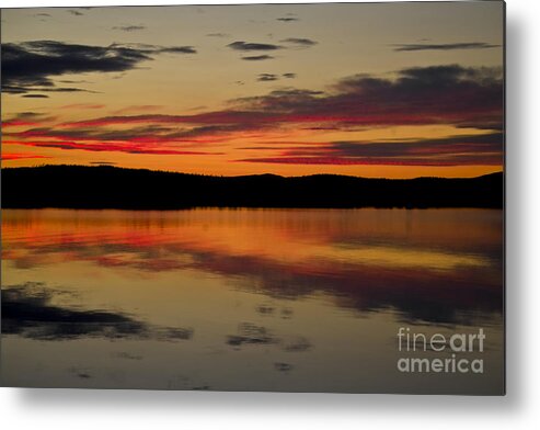 Water Metal Print featuring the photograph Evening Sky by Heiko Koehrer-Wagner