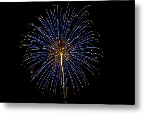 Colors Metal Print featuring the photograph Fireworks bursts colors and shapes #2 by SC Heffner