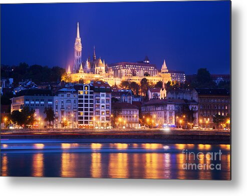 Budapest Metal Print featuring the photograph Fisherman's Bastion in Budapest #2 by Michal Bednarek