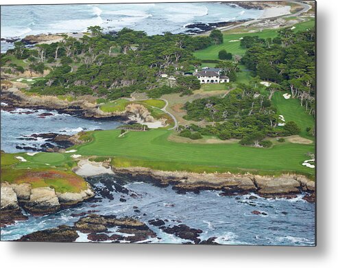 Photography Metal Print featuring the photograph Golf Course On An Island, Pebble Beach #2 by Panoramic Images