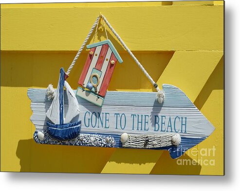 Gone Metal Print featuring the photograph Gone To The Beach by Wendy Wilton