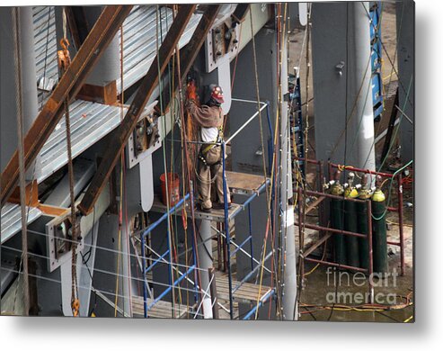 Wtc Metal Print featuring the photograph Ground Zero Construction #2 by Steven Spak