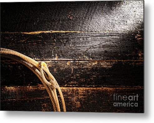 Cowboy Metal Print featuring the photograph Grunge Lasso by Olivier Le Queinec