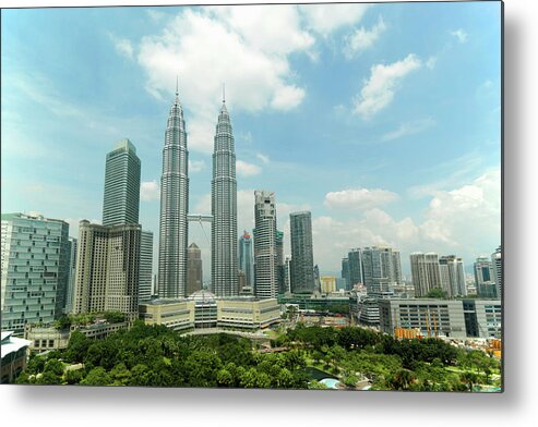 Tranquility Metal Print featuring the photograph Kuala Lumpur Cityscape With Petronas #2 by Eternity In An Instant