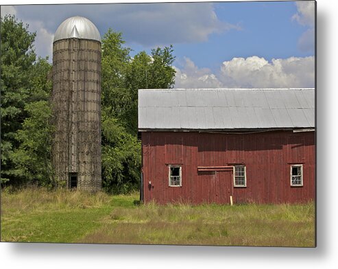 Barn Metal Print featuring the photograph Red Weathered Farm Barn of New Jersey by David Letts