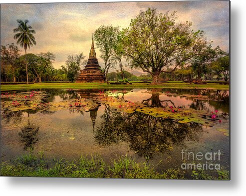 Sukhothai Historical Park Metal Print featuring the photograph Sukhothai Historical Park #1 by Adrian Evans
