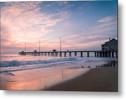Sky Metal Print featuring the photograph Sunrise at the pier by Stacy Abbott