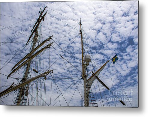 Tall Ship Mast Metal Print featuring the photograph Tall Ship Mast #3 by Dale Powell