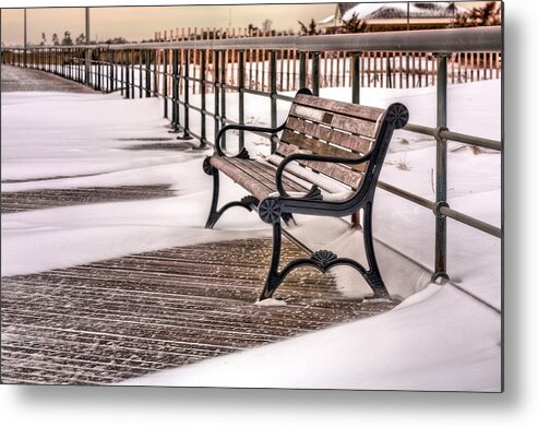 Snow Metal Print featuring the photograph The Boardwalk #2 by JC Findley