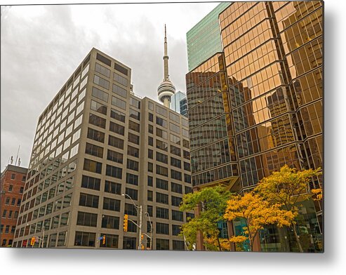 Bay Street Metal Print featuring the photograph Toronto Skyscraper Office Towers #2 by Marek Poplawski