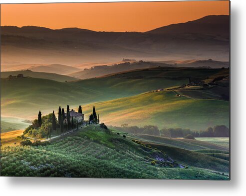 Agriculture Metal Print featuring the photograph Tuscany #2 by Francesco Riccardo Iacomino