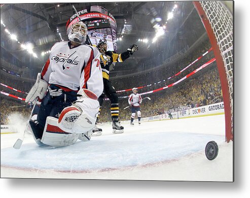 Playoffs Metal Print featuring the photograph Washington Capitals V Pittsburgh #2 by Justin K. Aller
