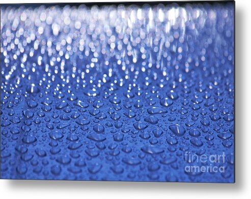 Water Metal Print featuring the photograph Water drops #2 by Tony Cordoza