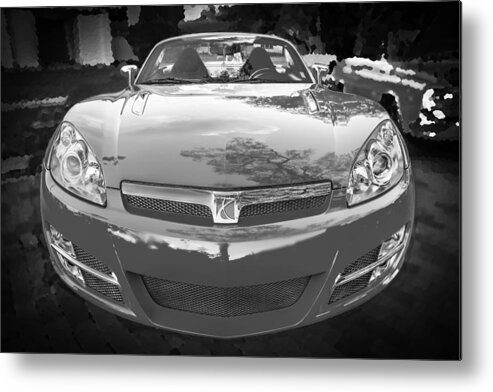 2008 Saturn Sky Metal Print featuring the photograph 2008 Saturn Sky BW by Rich Franco