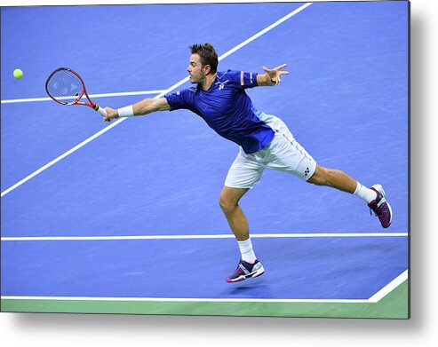 Tennis Metal Print featuring the photograph 2015 U.s. Open - Day 12 by Alex Goodlett