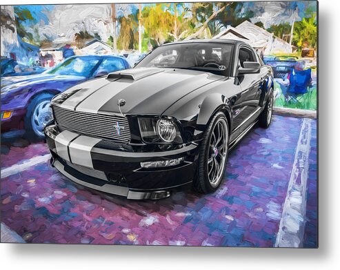 2007 Mustang Metal Print featuring the photograph 2007 Ford Mustang Shelby GT Painted #3 by Rich Franco