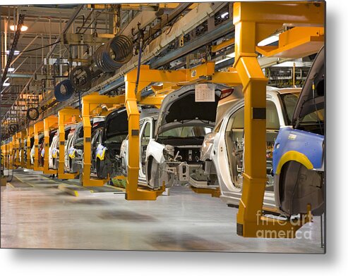 Auto Metal Print featuring the photograph Assembly Line #3 by Jim West