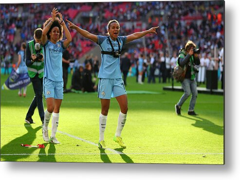 People Metal Print featuring the photograph Birmingham City Ladies v Manchester City Women - SSE Women's FA Cup Final #3 by Catherine Ivill - AMA