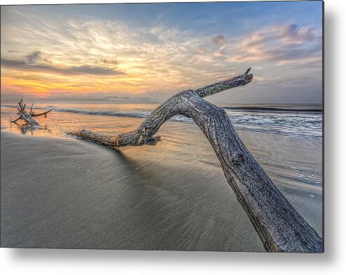 Abstract Metal Print featuring the photograph Bough in Ocean by Peter Lakomy