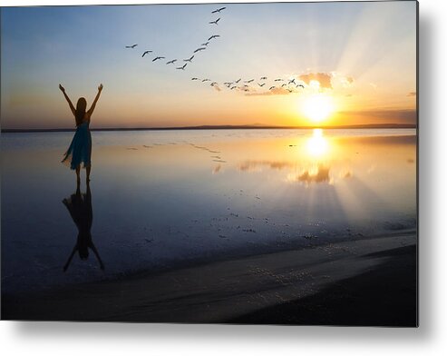 Human Arm Metal Print featuring the photograph Freedom #3 by Guvendemir
