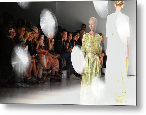 New York Fashion Week Metal Print featuring the photograph Mercedes-benz Fashion Week Spring 2015 #3 by Andrew H. Walker