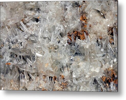 Quartz Metal Print featuring the photograph Quartz Crystals #3 by Pascal Goetgheluck/science Photo Library