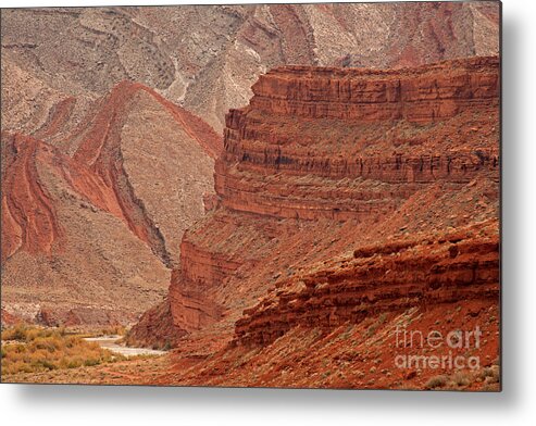 Autumn Metal Print featuring the photograph San Juan River #3 by Fred Stearns