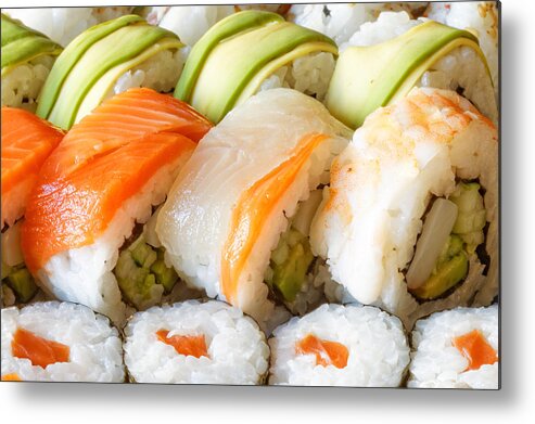 Appetizer Metal Print featuring the photograph Sushi by Peter Lakomy