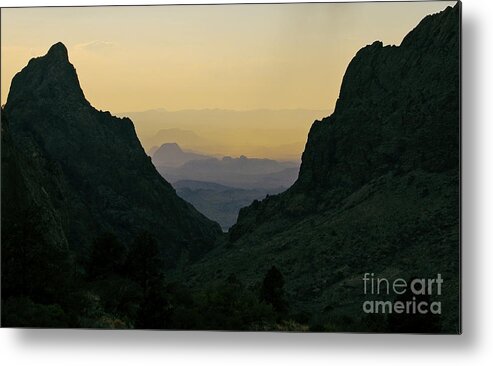 Big Bend Metal Print featuring the photograph The Window at Sunset in Chisos Mountains of Big Bend National Park Texas #2 by Shawn O'Brien
