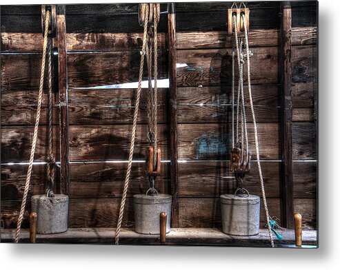 Weight Metal Print featuring the photograph 3 Weights by Ri Davidson