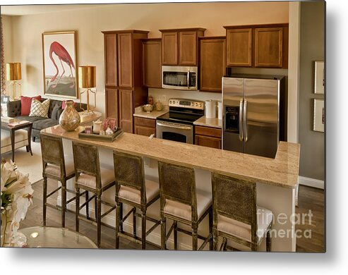 Kitchen. Model Home Metal Print featuring the photograph Winchester Virginia Townhome #3 by Lois Bryan
