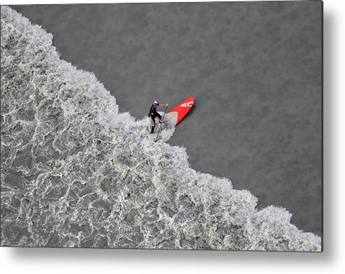 Tidal Bore Metal Print featuring the photograph Feature - Bore Tide Surfing In Alaska #32 by Streeter Lecka