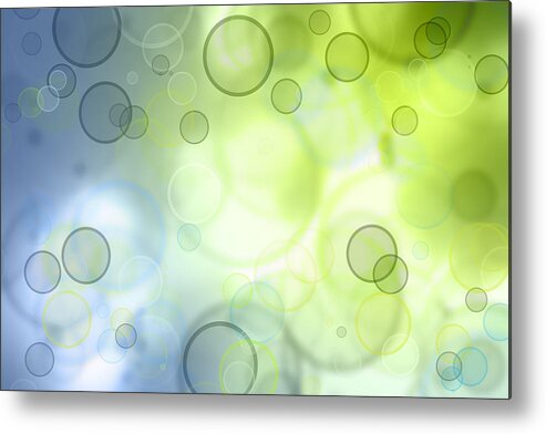 Abstract Metal Print featuring the photograph Circles of hope by Les Cunliffe